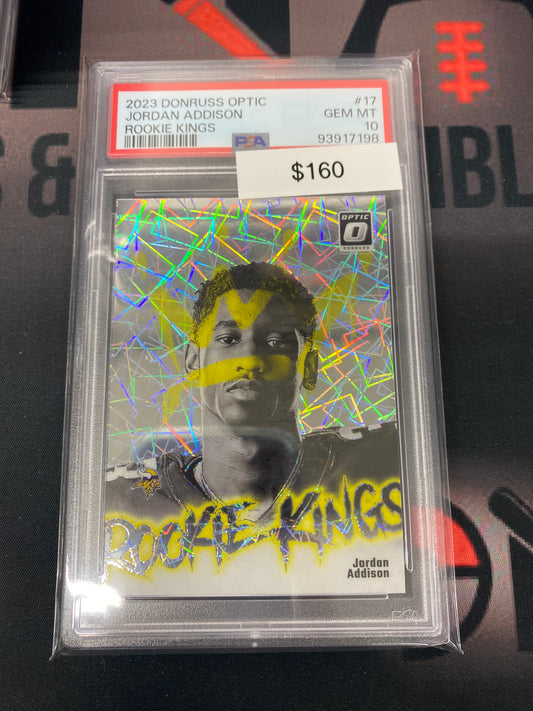 2023 NFL Donruss Optic Jordan Addison Rookie Kings PSA 10