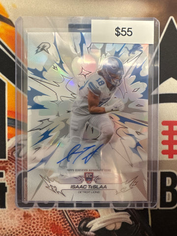 2026 Topps Resurgence NFL Isaac TeSlaa Rookie Autograph Refractor