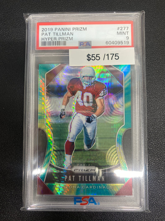 2019 Panini Prizm Pat Tillman Hyper Prizm /175 PSA 9