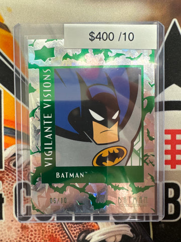 2025 Upper Deck Batman Vigilante Visions Batman Green Refractor /10
