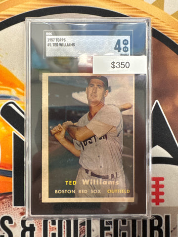 1957 Topps MLB Ted Williams SGC 4
