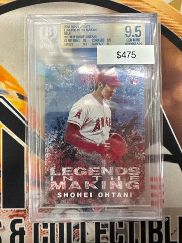 2018 Topps Update MLB Shohei Ohtani Rookie Legends In The Making Blue BGS 9.5
