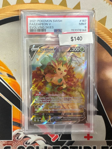 Pokemon Leafeon V 167/203 PSA 9