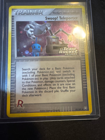Pokemon Swoop! Teleporter 92/109 Team Rocket Returns reverse holo DM