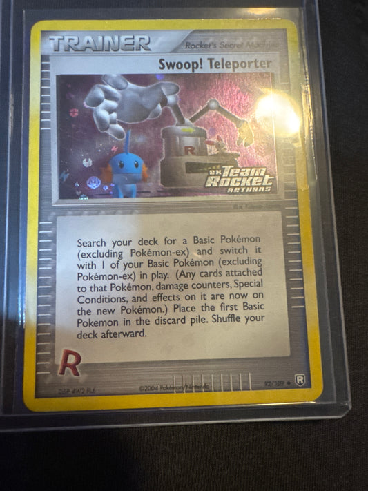 Pokemon Swoop! Teleporter 92/109 Team Rocket Returns reverse holo DM