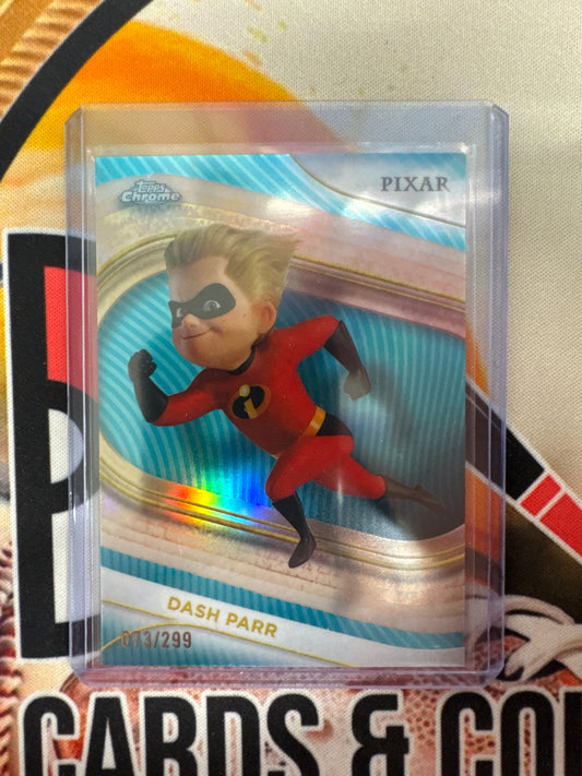 2025 Topps Chrome Disney Dash Parr Teal Refractor /299