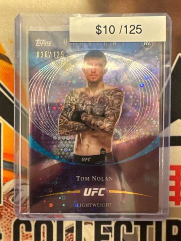 2026 Topps Midnight UFC Tom Nolan Rookie Blue Disco Refractor /125