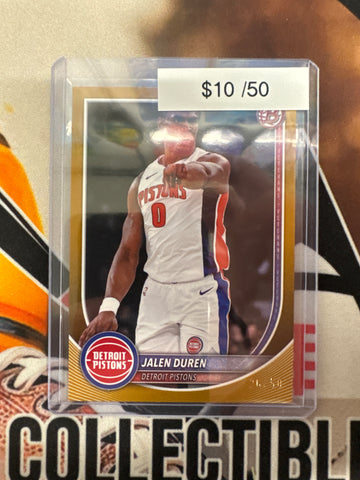 2026 Topps Bowman Basketball Jalen Duren Gold Foilbaord Refractor /50