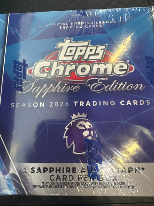 2025-26 Topps Chrome Sapphire English Premier League EPL Hobby