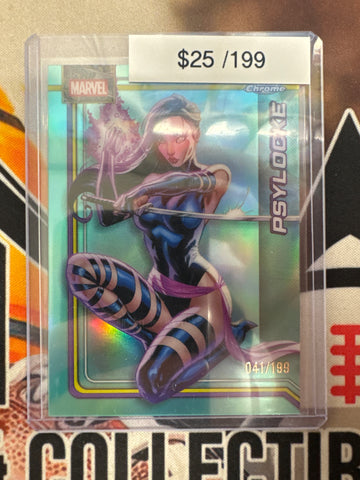 2026 Topps Chrome Marvel Psylocke Aqua Refractor /199