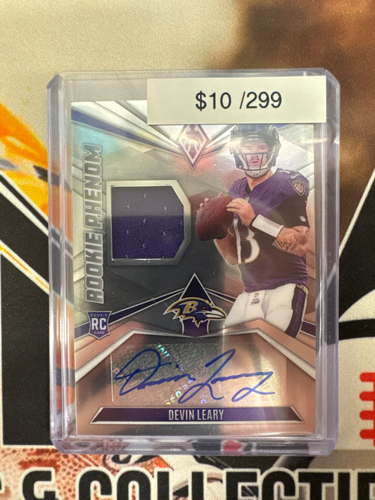 2024 Panini Phoenix NFL Devin Leary Rookie Phenom Patch Autograph /299
