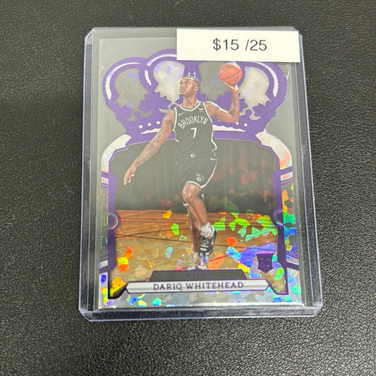 2023-24 NBA Crown Royale Dariq Whitehead Purple Crystal /25