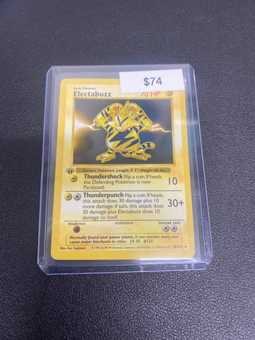 Pokémon Electabuzz Base Set 1st Edition Shadowless 20/102