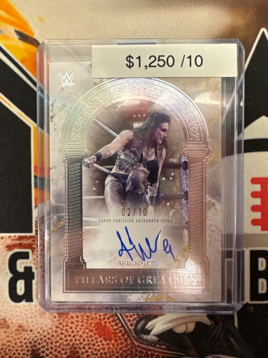 2025 Topps Royalty WWE Rhea Ripley A Pillars Of Greatness Autograph /10
