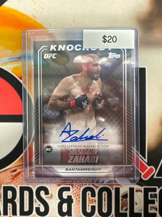 2024 Topps Knockout UFC Aiemann Zahabi Knockout Autograph Rookie