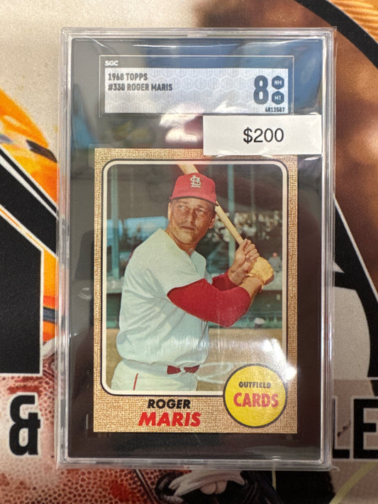 1968 Topps MLB Roger Maris SGC 8