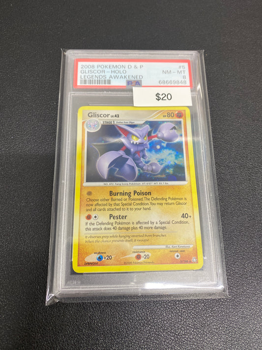 Pokémon Gliscor Legends Awakened Holo 5/146 PSA 8