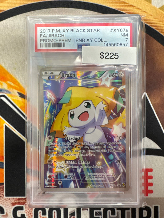 2017 Pokemon XY Black Star Full Art Jirachi XY67a Promo PSA 7