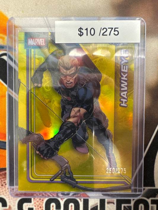 2026 Topps Chrome Marvel Hawkeye Yellow Refractor /275