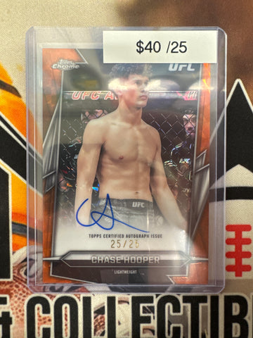 2026 Topps Chrome UFC Chase Hooper Orange Geometric Refractor /25