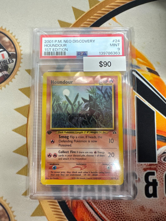 Pokemon Houndour 24/75 Neo Discovery 1st edition PSA 9