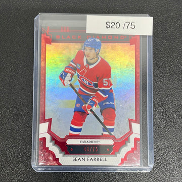 2023-24 NHL Black Diamond Sean Farrell Red /75