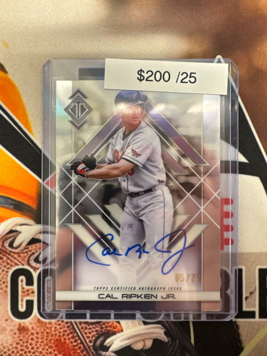 2025 Topps Transcendent MLB Cal Ripken Jr. Icons Chrome Autograph Variation /25