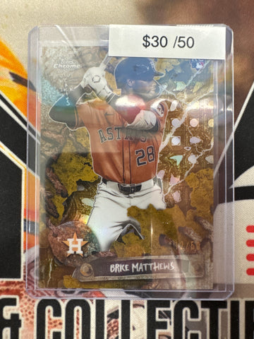 2026 Topps Chrome MLB X Cactus Jack Brice Matthews Rookie Gold Refractor /50