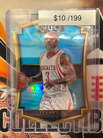 2015-16 Panini Select NBA Ty Lawson Die Cut Light Blue Prizm /199