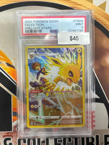 Pokemon Jolteon TG04/TG30 Brilliant Stars PSA 9
