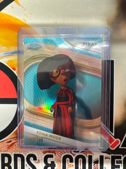2025 Topps Chrome Disney Edna Mode Teal Refractor /299