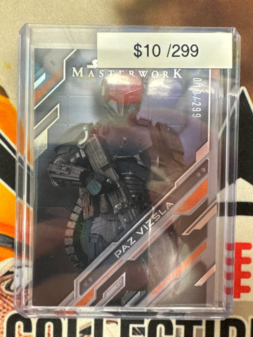 2025 Topps Star Wars Masterwork Paz Vizsla The Mandalorian Refractor /299