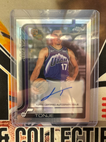 2026 Topps Chrome NBA Update John Tonje Base Rookie Autograph