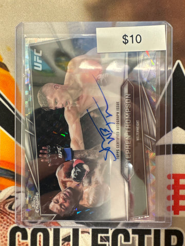 2026 Topps Chrome UFC Stephen Thompson Autograph Geometric Refractor