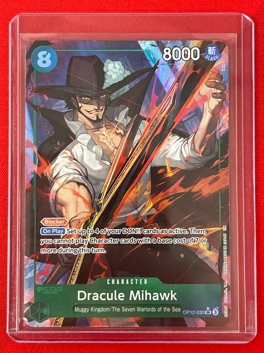 One Piece Dracule Mihawk Alternate Art Super Rare Legacy Of The Master OP12-030