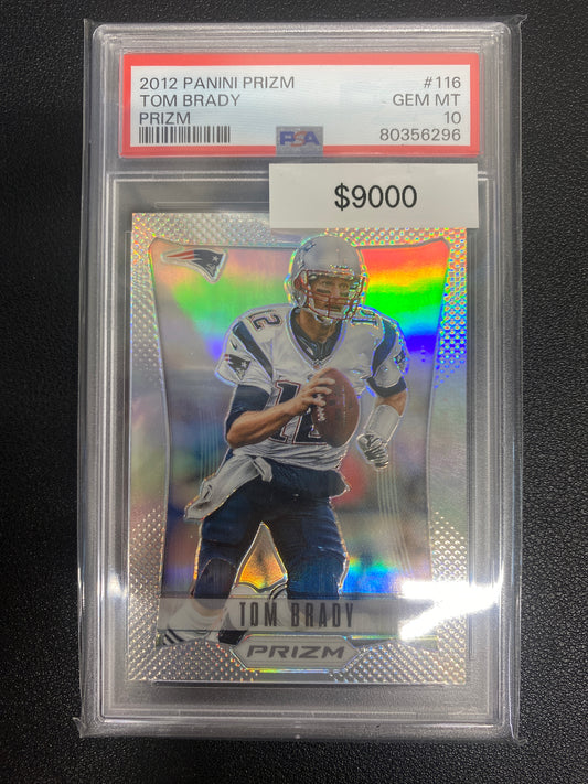 2012 Panini Prizm Tom Brady Silver Prizm PSA 10