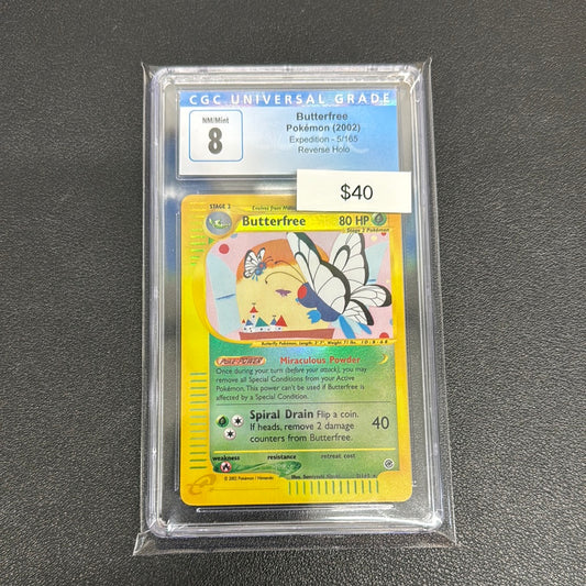 Pokémon Butterfree Expedition Reverse Holo 5/165 CGC 8