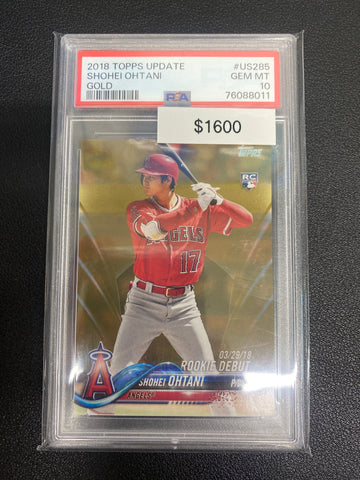 2018 Topps Update Shohei Ohtani Gold /2018 PSA 10