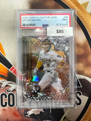 2025 Topps X Cactus Jack MLB Jacob Wilson Rookie PSA 9