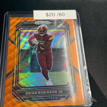 2022 Prizm Brian Robinson Jr. Orange Wave /60