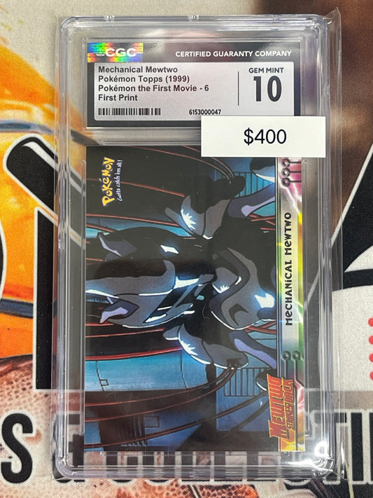 1999 Topps Pokémon The First Movie Mechanical Mewtwo First Print CGC 10