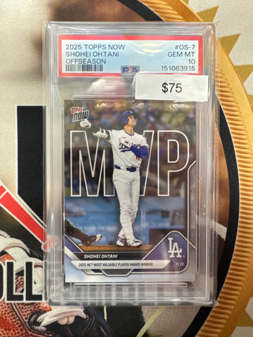 2025 Topps Now MLB Shohei Ohtani Offseason 2025 NL MVP PSA 10