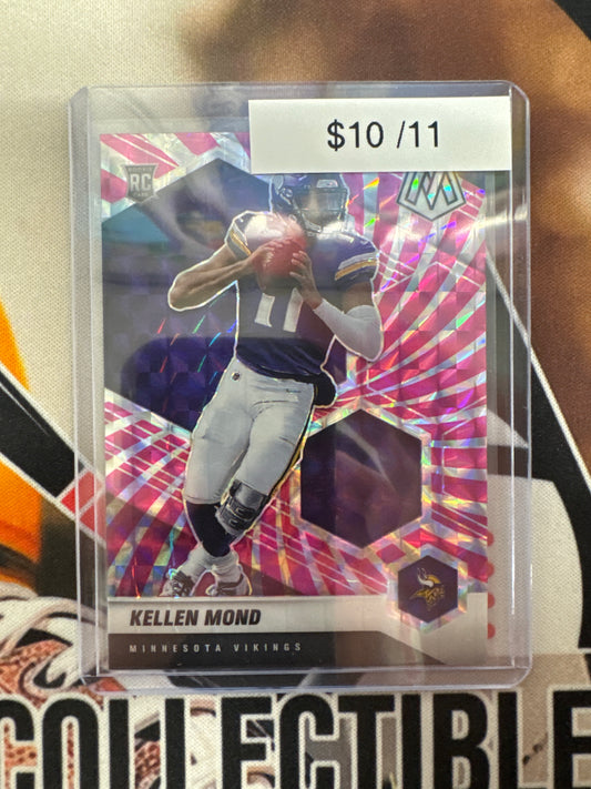 2021 Panini Mosaic NFL Kellen Mond Rookie Reactive Pink Mosaic /11