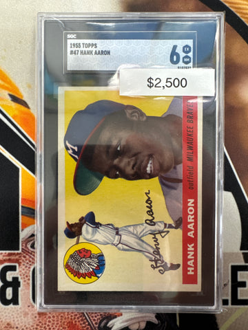 1955 Topps MLB Hank Aaron Second Year SGC 6