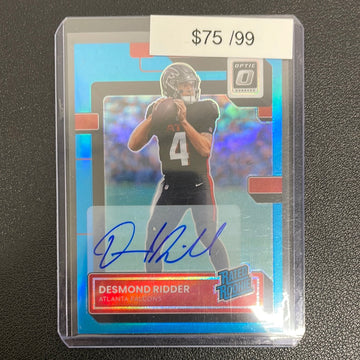 2022 Panini Donruss Optic Light Blue Demond Ridder Rated Rookie Auto /99