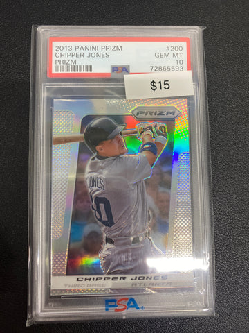 2013 PANINI PRIZM Chipper Jones Prizm PSA 10