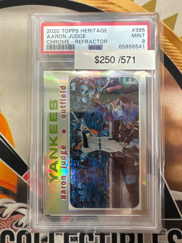 2020 Topps Heritage MLB Aaron Judge Chrome Refractor /571 PSA 9
