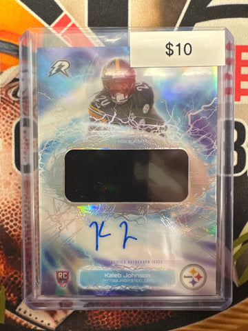 2025 Topps Resurgence NFL Kaleb Johnson Radial Rookie Relic Autograph Refractor