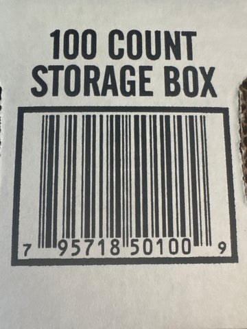 Cardboard 100 count storage box