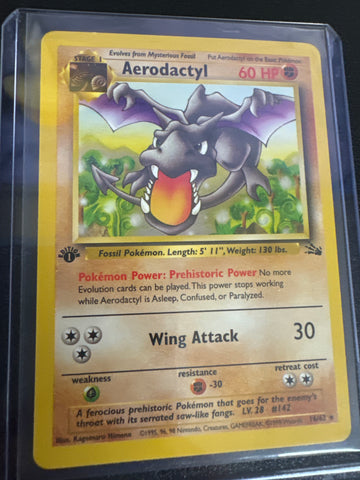 Pokemon Aerodactyl 1st edition 16/62 Fossil